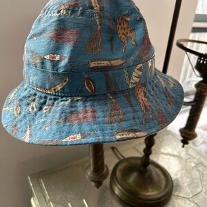 Blue Patterned Bucket Hat